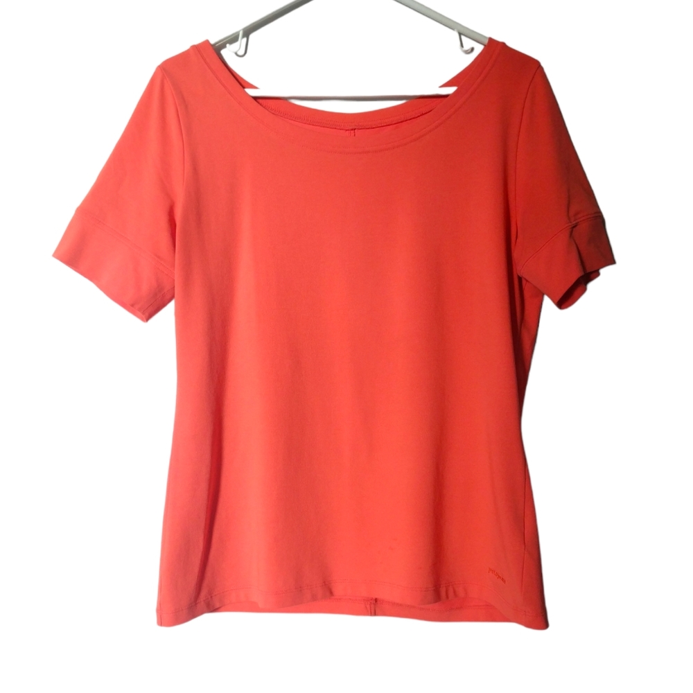 Patagonia Organic Blend Coral Boat Neck T-shirt M